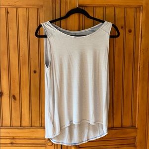 Loft light blue striped top